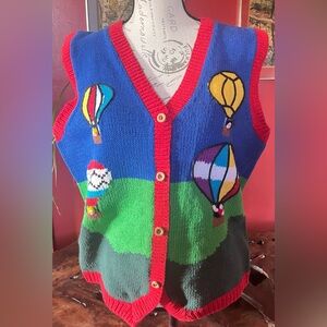 Cotton Salsa, 100% cottonColorful Balloon Knit Vest, size L